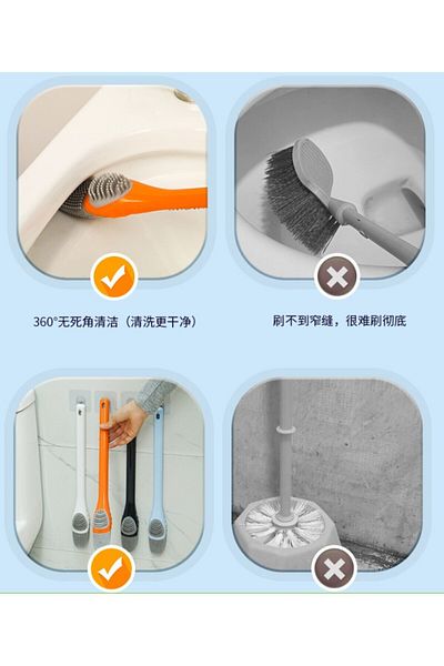 tozlupazar Duck Design Silicone Toilet and Fine Detail Brush