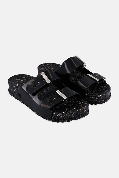 ZAXY Women Double Strap Euforia Partner Sandals, Black