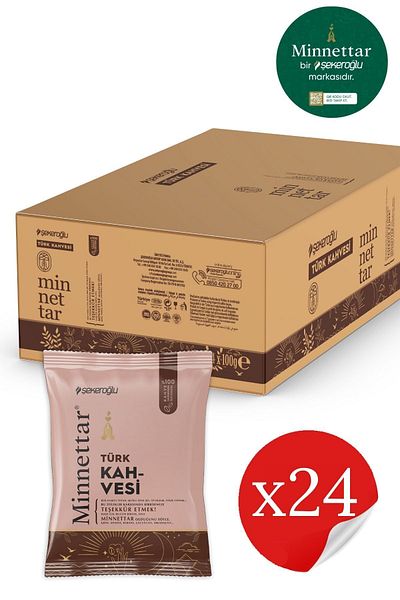 Şekeroğlu Grateful Turkish Coffee 24 x 100 G (24 Packs)