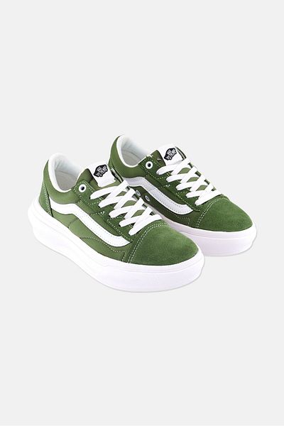Vans Kids Boy Old Skool Over Lace Up Shoes, Olive
