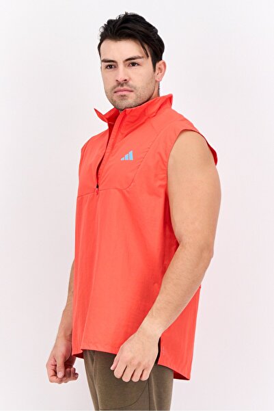 adidas Men Sportswear Fit Sleeveless Running Vest, Bright Red