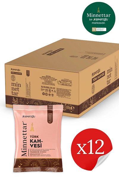 Şekeroğlu Grateful Turkish Coffee 12 x 100 Gr (12 Packs)