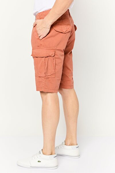 GAS Men Plain Cargo Shorts, Rust