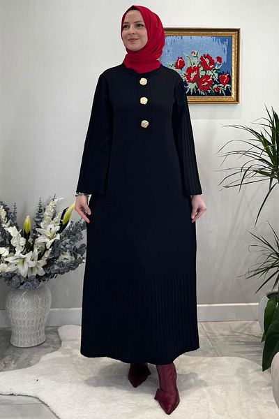 Rabia Şamlı Banu Brooch Knitwear Dress Black