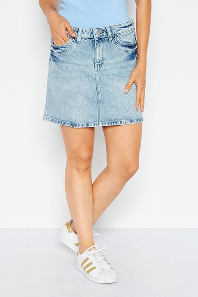 Esprit Women Washed Denim Skirts, Blue