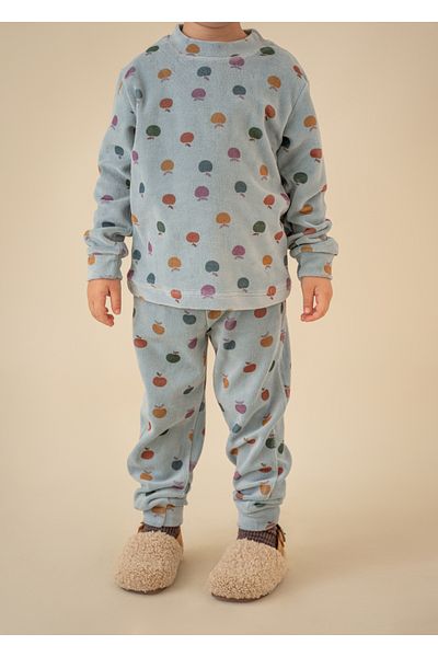 Kirazkids SET DE CATIFEA ALBASTRĂ CU MODEL DE MĂR