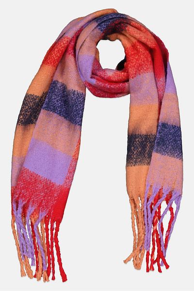 Adrienne Vittadini Women Textured Scarf 190 X 90 Cm, Red
