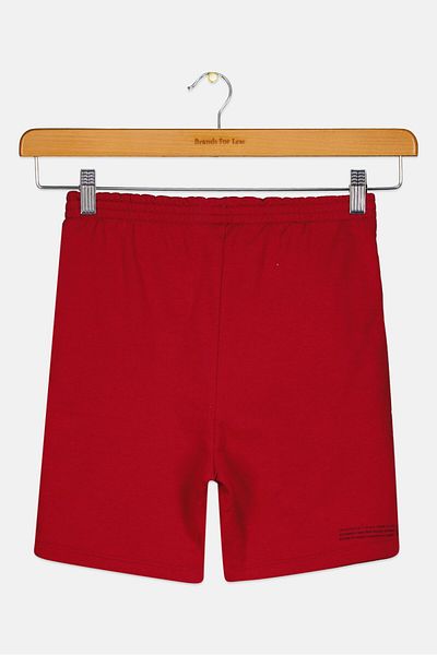 The Giving Movement Kids Girl Brand Logo Basic Shorts, Maroon