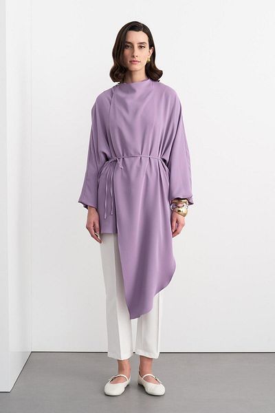 KADRİYE BAŞTÜRK Lilac Archer's Fragmented Long Tunic