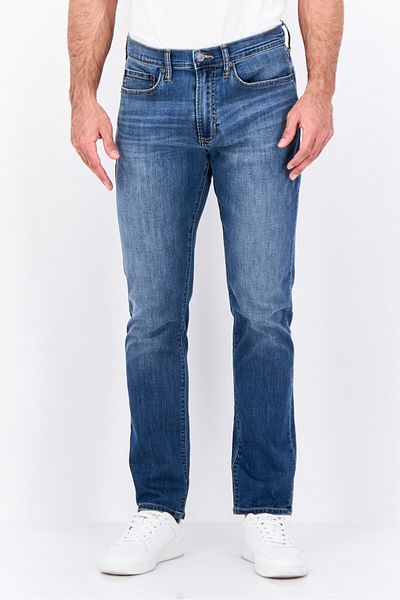 GAP Men Slim Fit Mid Waist Wash Stretchable Denim, Indigo Blue