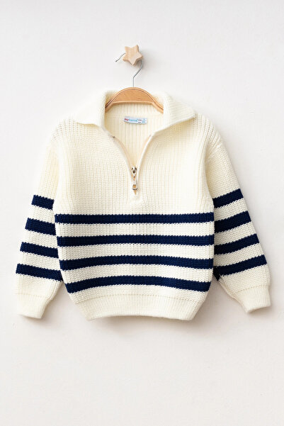 My Hanne Çizgili Triko Kazak 4099