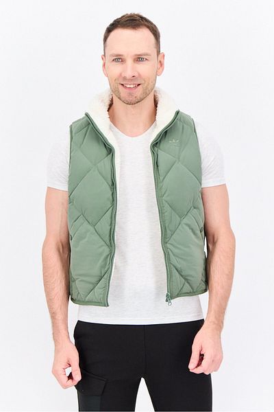 adidas Men Sportswear Fit Outdoor Puffer Vest, Green