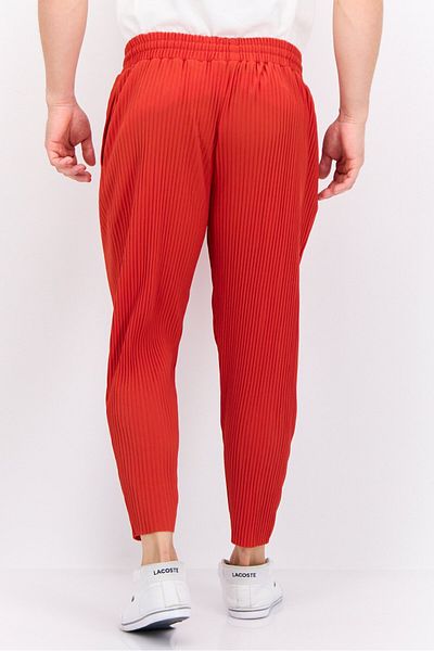 The Giving Movement Men Regular Fit Embroidered Tapered Pants, Rust