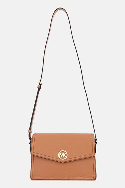 Michael Kors Women Brand Logo Shoulder Bags 21 H x 28 L x 8 W cm, Brown