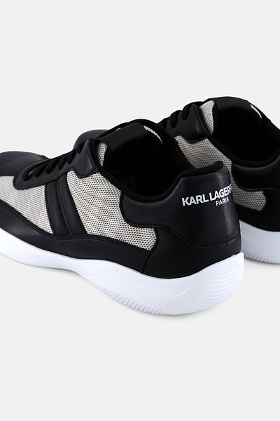 Karl Lagerfeld Men Recycled Leather Lace Up Casual Shoes, Black