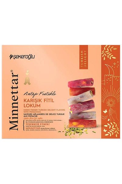 Şekeroğlu Grateful 300 Gr Pistachio Mixed Wick Turkish Delight
