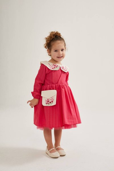 Teeny Weeny Kids Girls' Lavender Dress (Bag Gift Included)