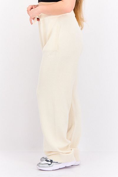adidas Women Sportswear Fit Brand Logo Outdoor Sweatpants, Cream