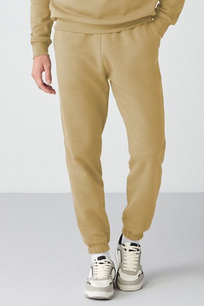 ruNadeS Pantaloni de sport din țesătură premium pentru bărbați, cu picior elastic, cu croială confortabilă