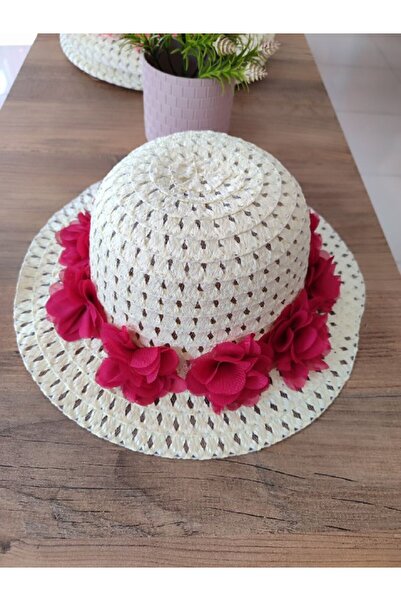 ABİYEKİDS Floral Girl Hat Trilby for 2/9 Years Aby206