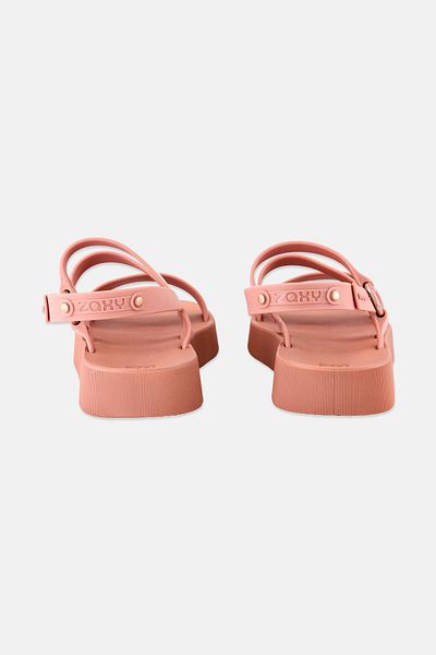 ZAXY Women Adjustable Buckle Sandals, Pale Beige