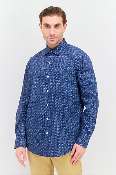 VAN HEUSEN Men Regular Fit Long Sleeve All Over Printed Dress Shirt, Multicolor
