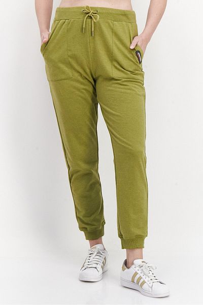 Nautica Women Drawstring Side Pocket Jogger Pants, Olive