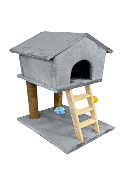 LÜKS MERDİVENLİ KEDİ EVİ