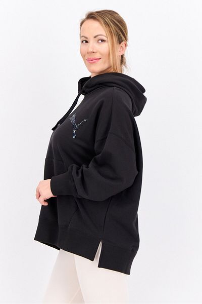 Puma Women Sportswear Fit Long Sleeves Outdoor Sweatshirt, Black