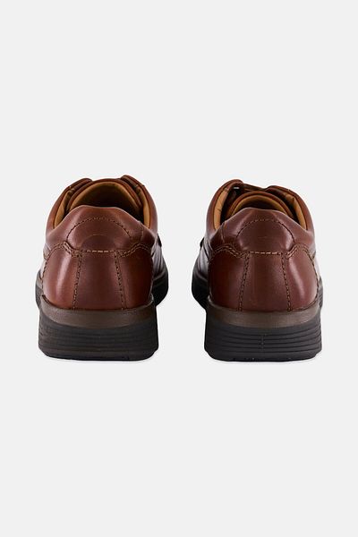 CLARKS Men Standard Fit Un Abode Ease Lace Up Casual Shoes, Dark Tan