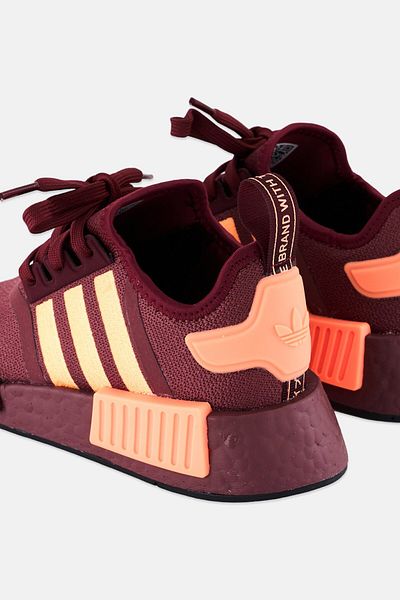 adidas Kids Girl Nmd_R1 Lace Up Outdoor Shoes, Burgundy