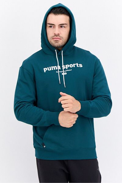 Puma Men Sportswear Fit Long Sleeves Outdoor Hoodies, Emerald Green