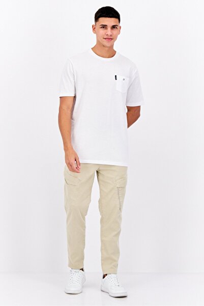 Ben Sherman Men Crew Neck Short Sleeves Brand Logo T-Shirt, White