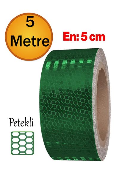 NUBLADO Adhesive 5 Meters Dark Green Color Strip Tape Noctilucent Reflective 5cm Reflective Warning Tape.