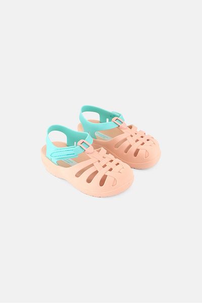 Ipanema Toddlers Girl Summer Basic Velcro Closure Clogs, Light Peach