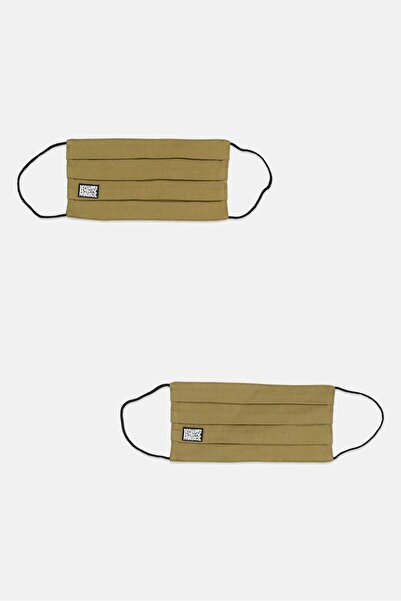 Reclaimed Vintage قناع وجه رجالي مكون من قطعتين بشعار العلامة التجارية، زيتوني