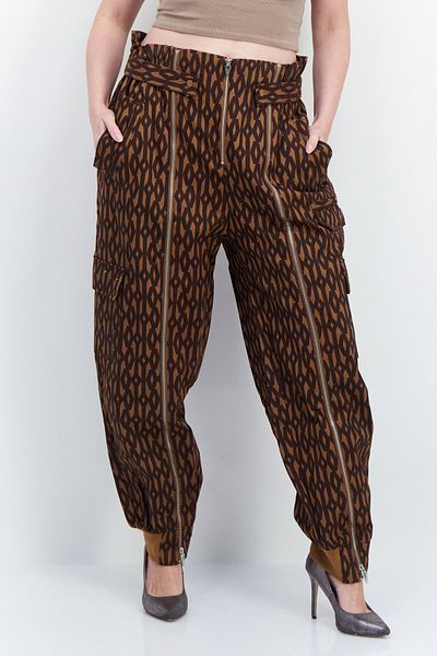 adidas Women Sportswear Fit Abstract Print Outdoor Pant, Brown