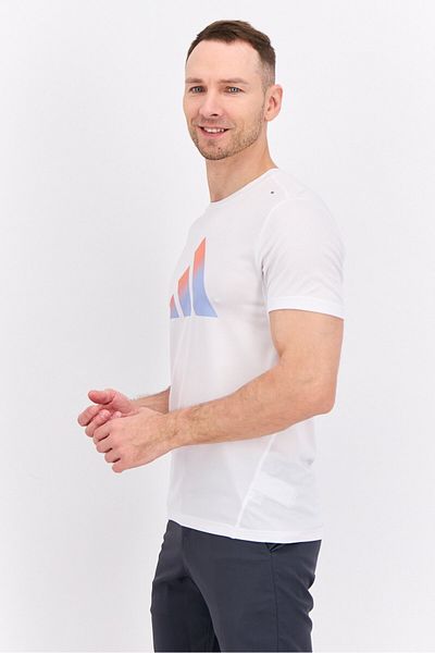 adidas Men Sportswear Fit Short Sleeve Running T-shirt, White