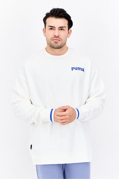 Puma Men Relaxed Fit Outdoor Sweatshirts, White