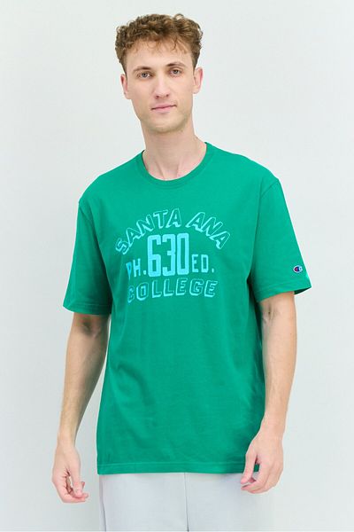 Champion Men Sortswear Fit Short Sleeves Outdoor T-Shirt, Green
