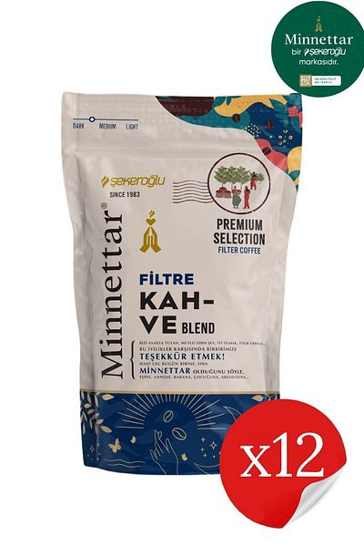 Şekeroğlu Grateful Filter Coffee - 12x165g, 12 Pack Washable Fabric Gift