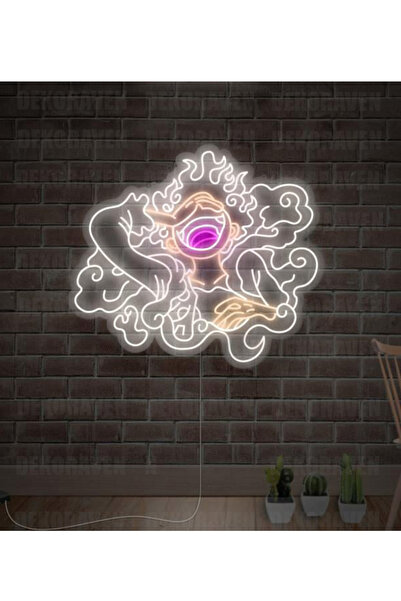 dekoraven One Piece Gear 5  Luffy - Neon Led Dekoratif Duvar Aydınlatması - a...