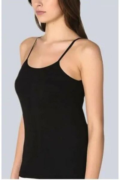 KEYAL Tutku Women's Black Rope Strap 100% Cotton Undershirt