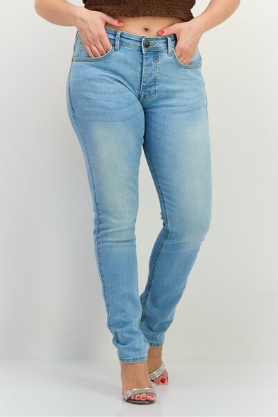 Crosshatch Women Slim Fit Washed Stretchable Jeans, Washed Blue