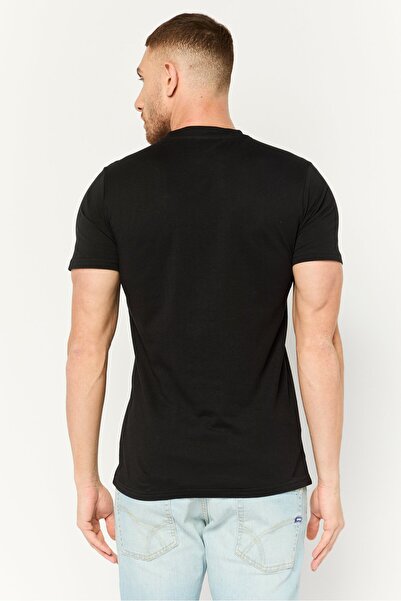 Cavalli Class Men Crew Neck Short Sleeves Brand Logo T-Shirt, Black