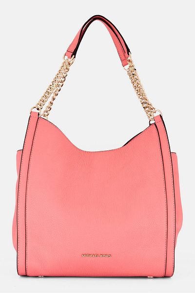 Michael Kors Women Brand Logo Shoulder Bag 30 H x 28 L x 11 W cm, Pink
