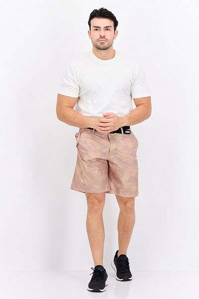 Puma Men Sportswear Fit Belted Outdoor Shorts, Khaki Combo