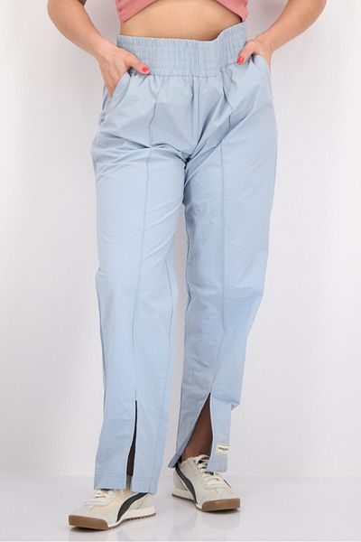 The Giving Movement Women Regular Fit Brand Logo Wide Leg Pants, Light Blue