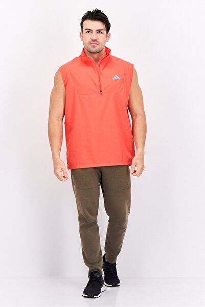 adidas Men Sportswear Fit Sleeveless Running Vest, Bright Red