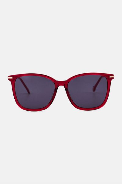 Carolina Herrera نظارة شمسية نسائية HER 0100/G/S مربعة، باللون الأحمر